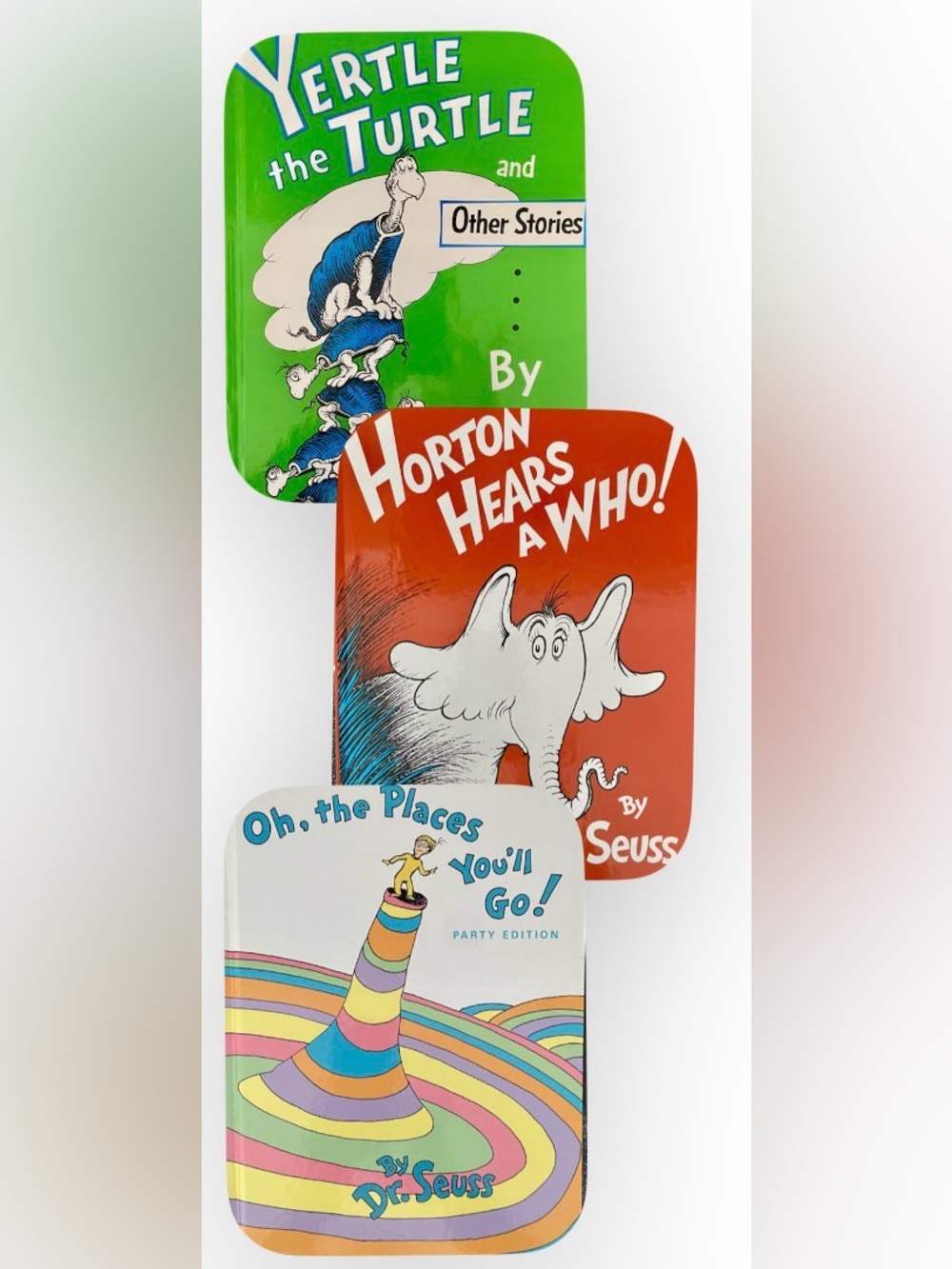 Dr. Seuss Bright Red, Green and Multicolor Board Book Trio